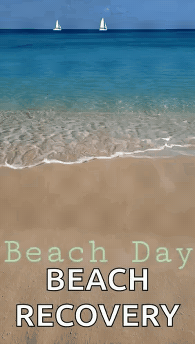 Beach Day Sailboats Poster GIF