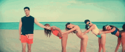 Beach Girls Like Dominos Falling GIF