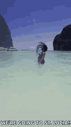 Beach Hairflip GIF