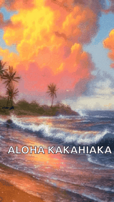 Beach Painting Aloha Kakahiaka GIF
