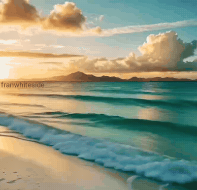 Beach Painting By Franwhiteside GIF