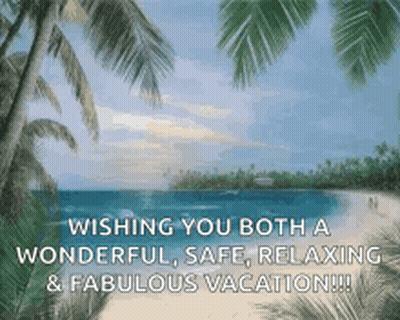 Beach Palm Trees Wishing Wonderful Vacation GIF