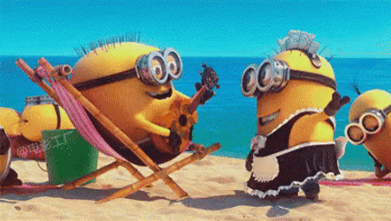 Beach Vibes Funny Holiday With The Minions GIF