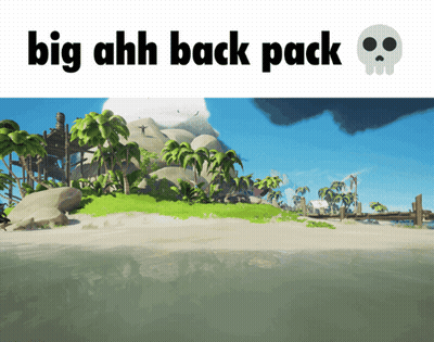 Beach With Big Ahh Back Pack GIF