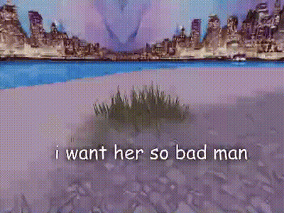 Beach With I Want Her So Bad Man GIF