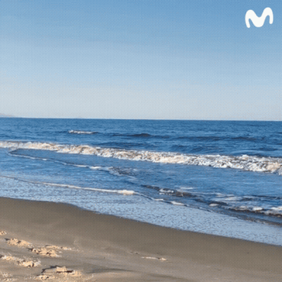 Beach With Letter M GIF