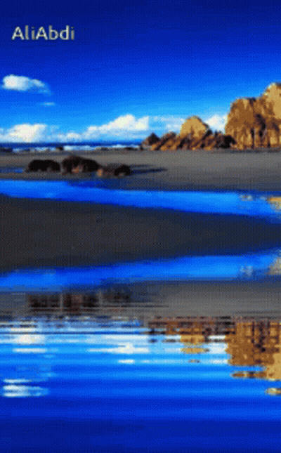 Beach With Name Aliabdi GIF