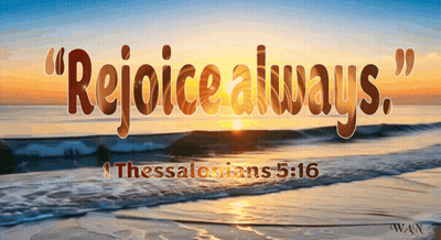 Beach With Rejoice Always GIF