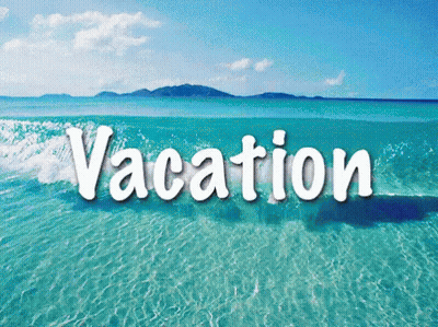 Beach With Vacation In White Letters GIF