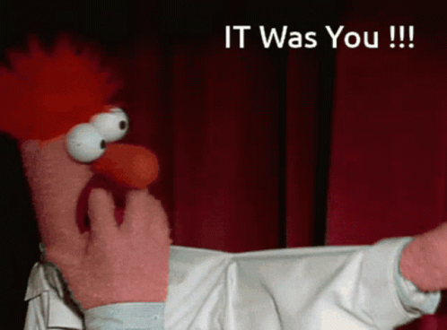 Beaker From The Muppet Show Is Holding A Piece Of Cloth And Says It Was You GIF
