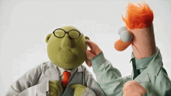 Beaker Scratching Dr. Bunsen's Face GIF