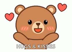 Bear Blowing Hugs And Kisses GIF