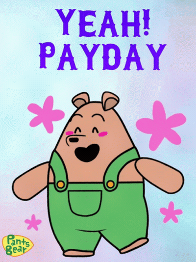 Bear Cartoon Saying Yeah Payday GIF