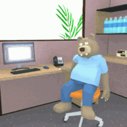 Bear Chair Meeting GIF