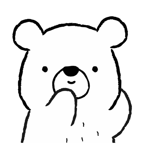 Bear Covering Nose Sticker