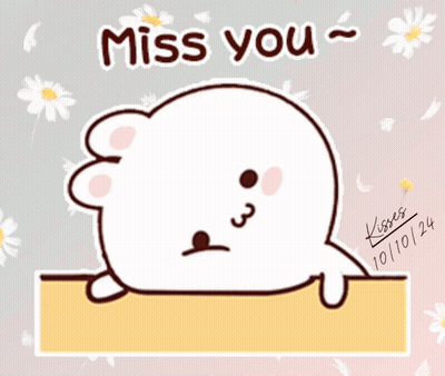 Bear Drawing Saying Miss You GIF