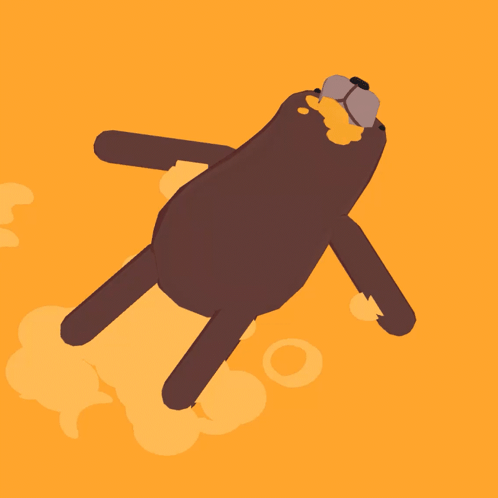 Bear Flying With Smoke GIF
