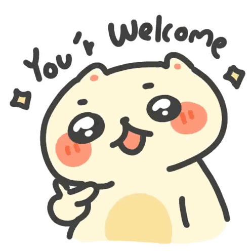 Bear Giving Thumbs Up You Re Welcome Sticker