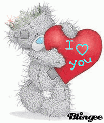 Bear Holding A Love Heart GIF