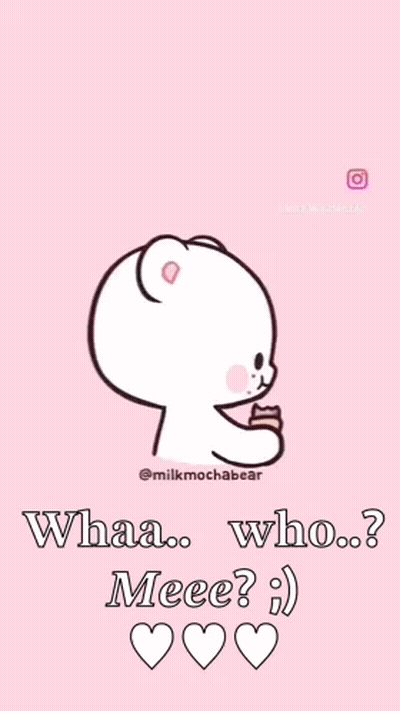 Bear Holding Cupcake Whaa Who Meee GIF