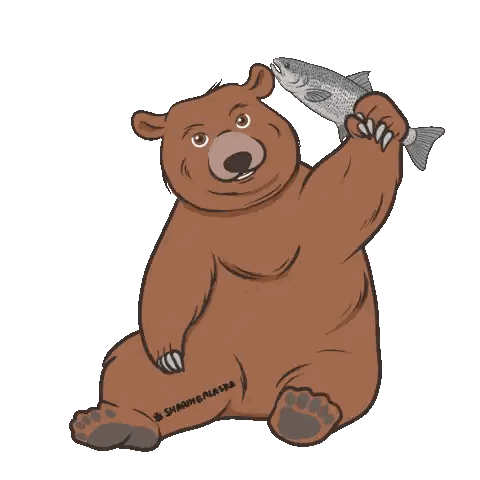 Bear Holding Fish Alaska GIF