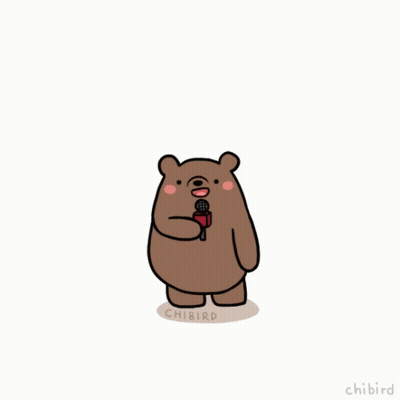Bear Holding Microphone Saying Breaking News GIF
