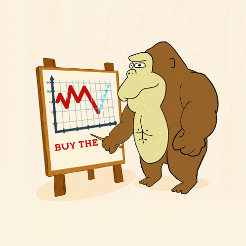 Bear Holding Pencil Buy The Dip GIF