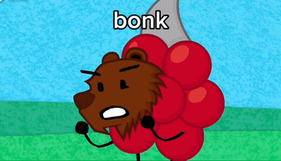 Bear Holding Red Balls With Bonk GIF