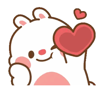 Bear Holding Red Heart Sticker