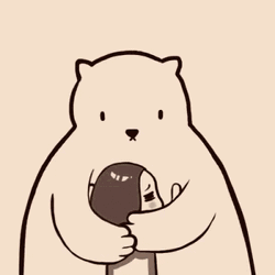 Bear Hug Grief Comfort Art GIF
