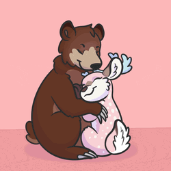 Bear Hug Love Kawaii Animals GIF