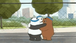 Bear Hug Spin We Bare Bears GIF