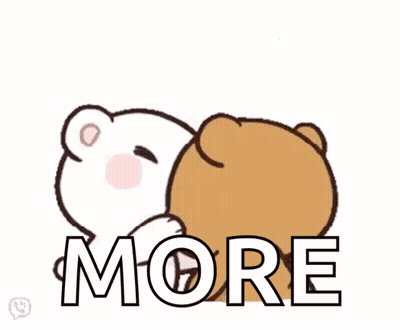 Bear Hugging Another Bear Saying More GIF