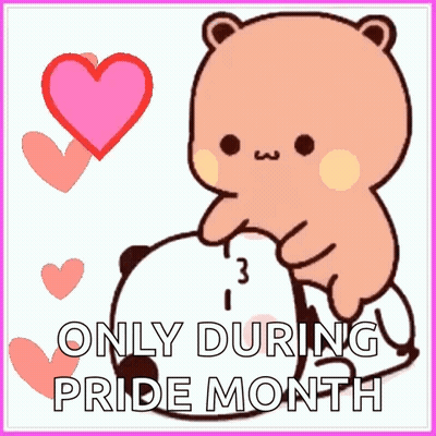 Bear Hugging Bear During Pride Month GIF