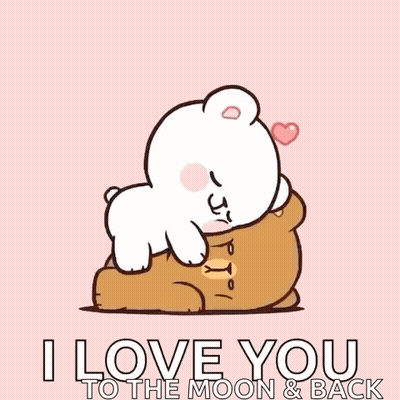 Bear Hugging Bear I Love You To The Moon And Back GIF