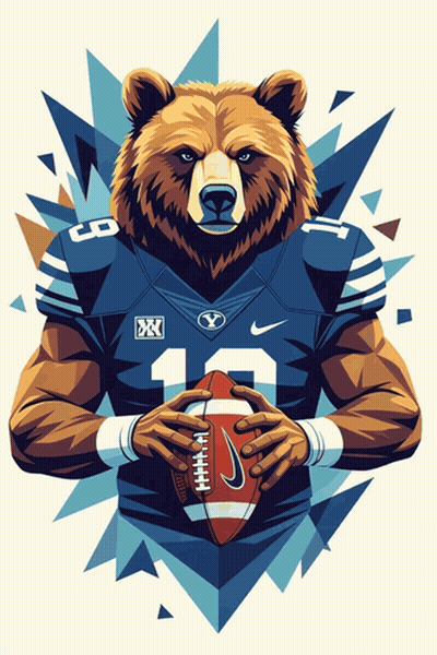 Bear In Blue Jersey Number 12 GIF