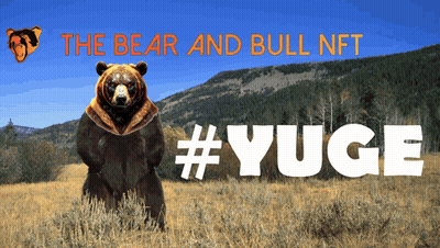 Bear In Field The Bear And Bull NFT #Yuge GIF