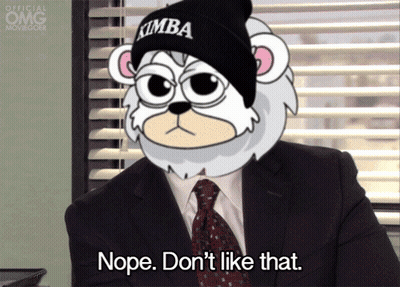 Bear In Suit Says Nope Don't Like That GIF