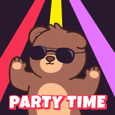 Bear In Sunglasses Saying Party Time GIF