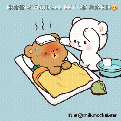 Bear Laying On Bed Hoping You Feel Better Josie GIF
