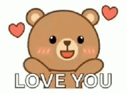 Bear Love You Flying Kiss GIF