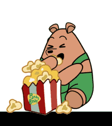 Bear Pants Quickly Ingesting Popcorn Meme