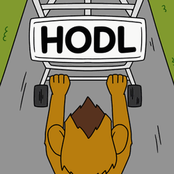 Bear Pushing Cart Fast Hodl GIF