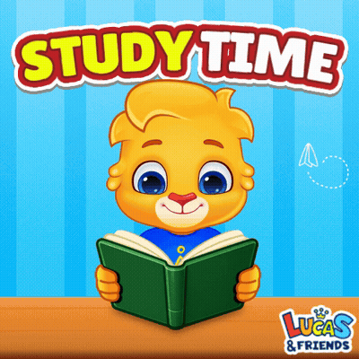 Bear Reading Book Study Time GIF