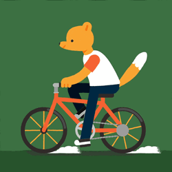 Bear Riding Bike