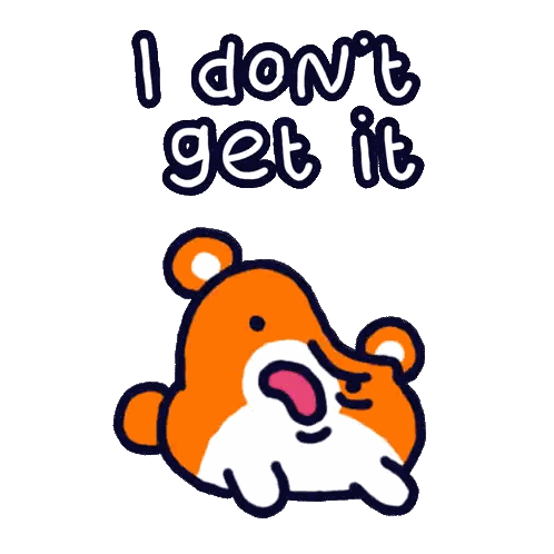 Bear Saying I Don't Get It Sticker