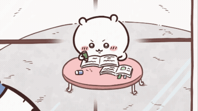 Bear Sitting at Table with Book