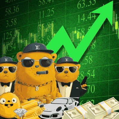 Bear Sunglasses, Louis Vuitton Hat, Car, Money Stacks GIF