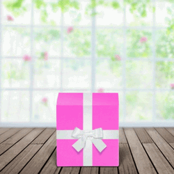 Bear Surprise Gift With Flowers GIF