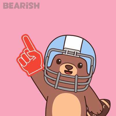 Bear Wearing Football Helmet GIF